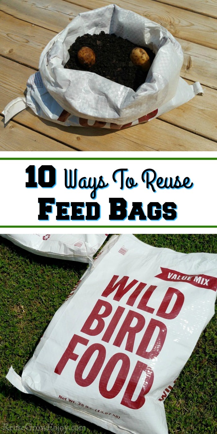 Have some feed bags kicking around? No need to toss them in the trash! I am going to share some ideas for 10 ways to reuse feed bags!