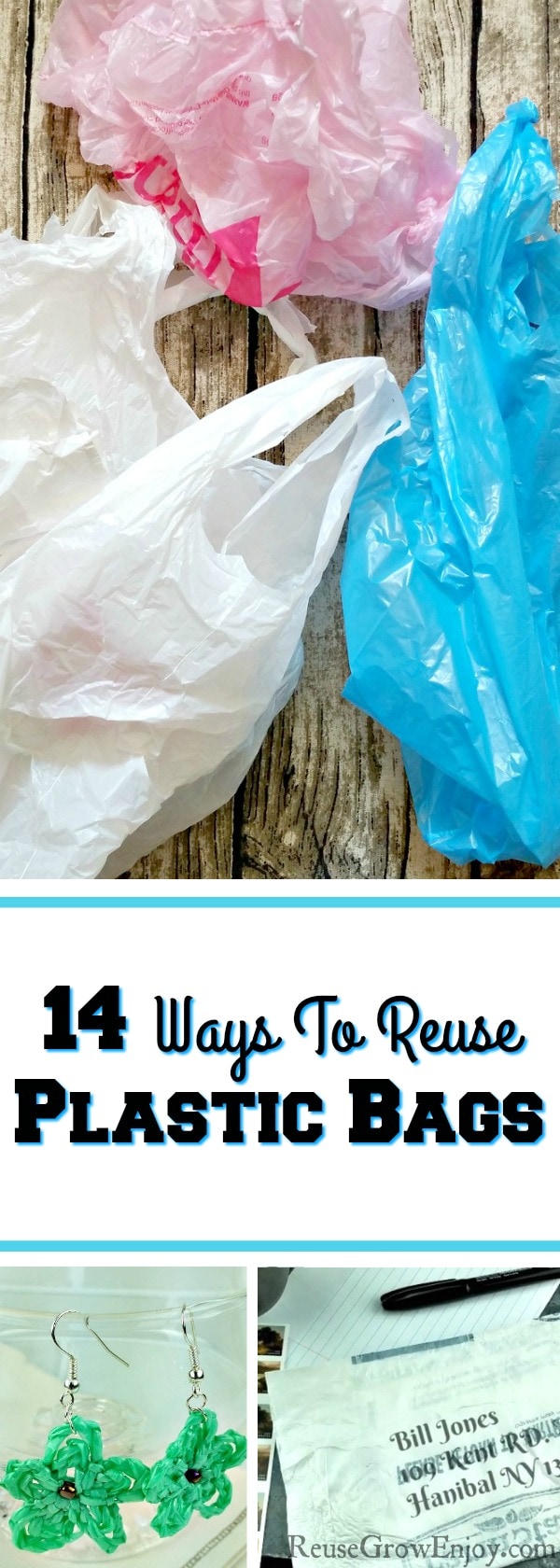 Shopping Bags - 14 Ways To Reuse Plastic Bags - Reuse Grow Enjoy