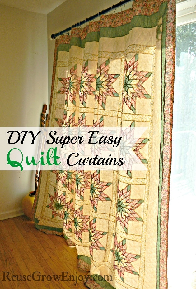 Super Easy Way To Make Quilt Curtains