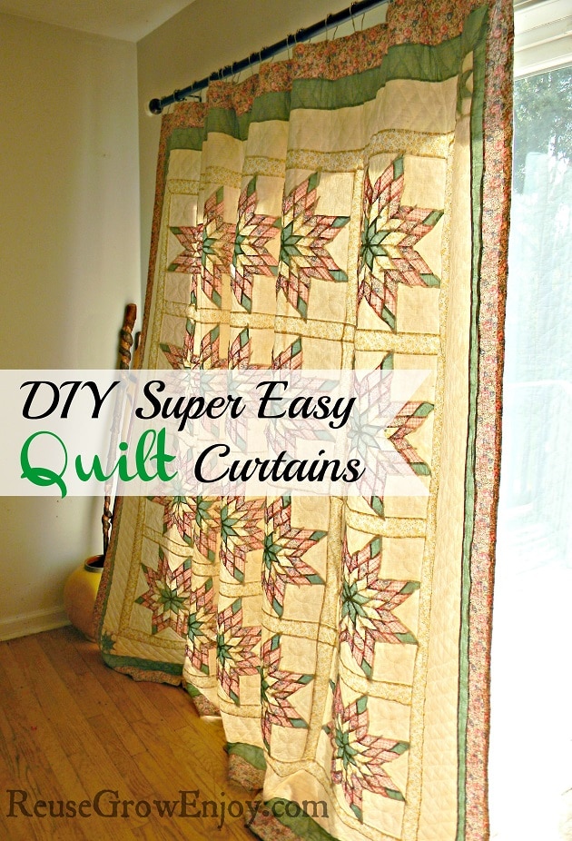 using quilts as curtains