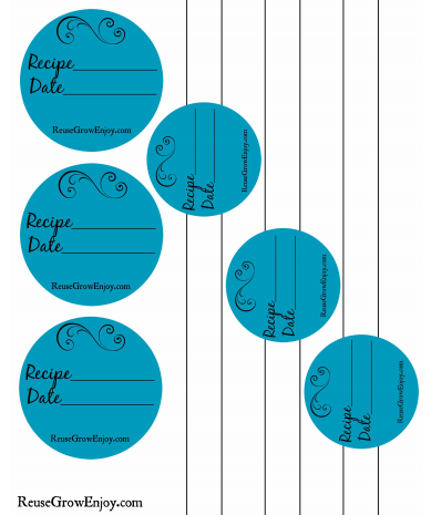 FREE canning jar labels printable