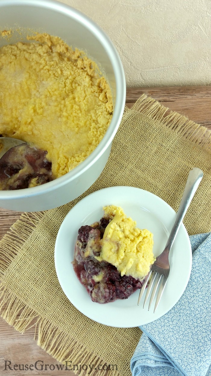 You don't have to miss out on amazing foods you love when you are on the Paleo diet. This Paleo blackberry Instant Pot cobbler will not let you down! While the topping is a little gooier than baked cobblers, it still tastes amazing. Plus for not using sugar, this comes out sweet!