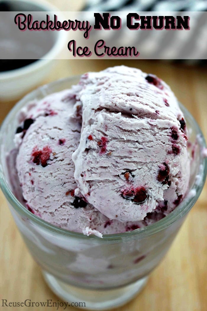 Blackberry No Churn Ice Cream