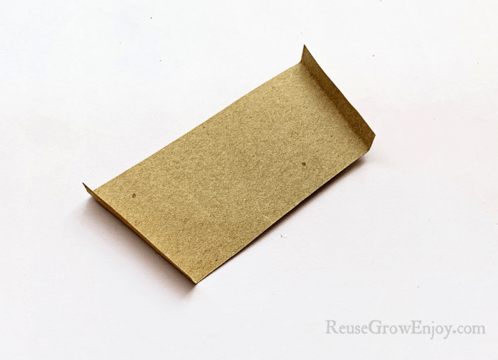 Brown paper edges folded