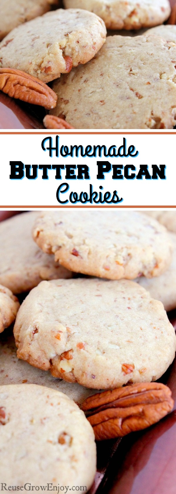 If you like to make homemade cookies, I have an amazing recipe for you to try. It is a recipe for homemade butter pecan cookies.