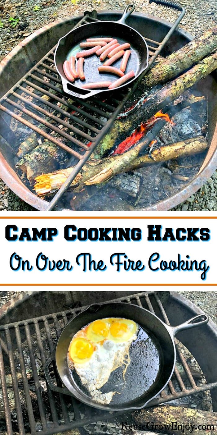 Thinking about going camping but not sure how to do over fire cooking? I am going to share some Camp Cooking Hacks On Over The Fire Cooking that might help!