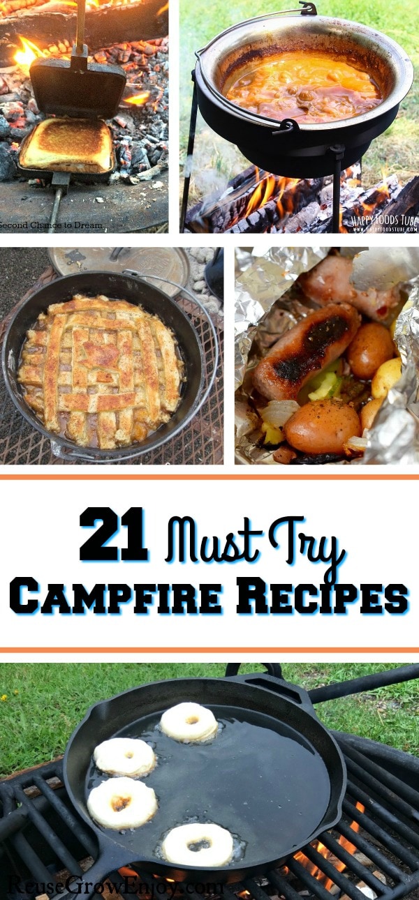 Taking a camping trip and wondering what recipes for camping are good to try? Check out these 21 must try campfire recipes to give you some ideas.