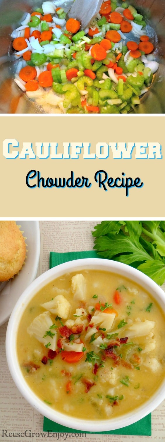 If you are looking for a new recipe to try that will warm you up on a cold day, I have one for you. Check out this recipe for cauliflower chowder.