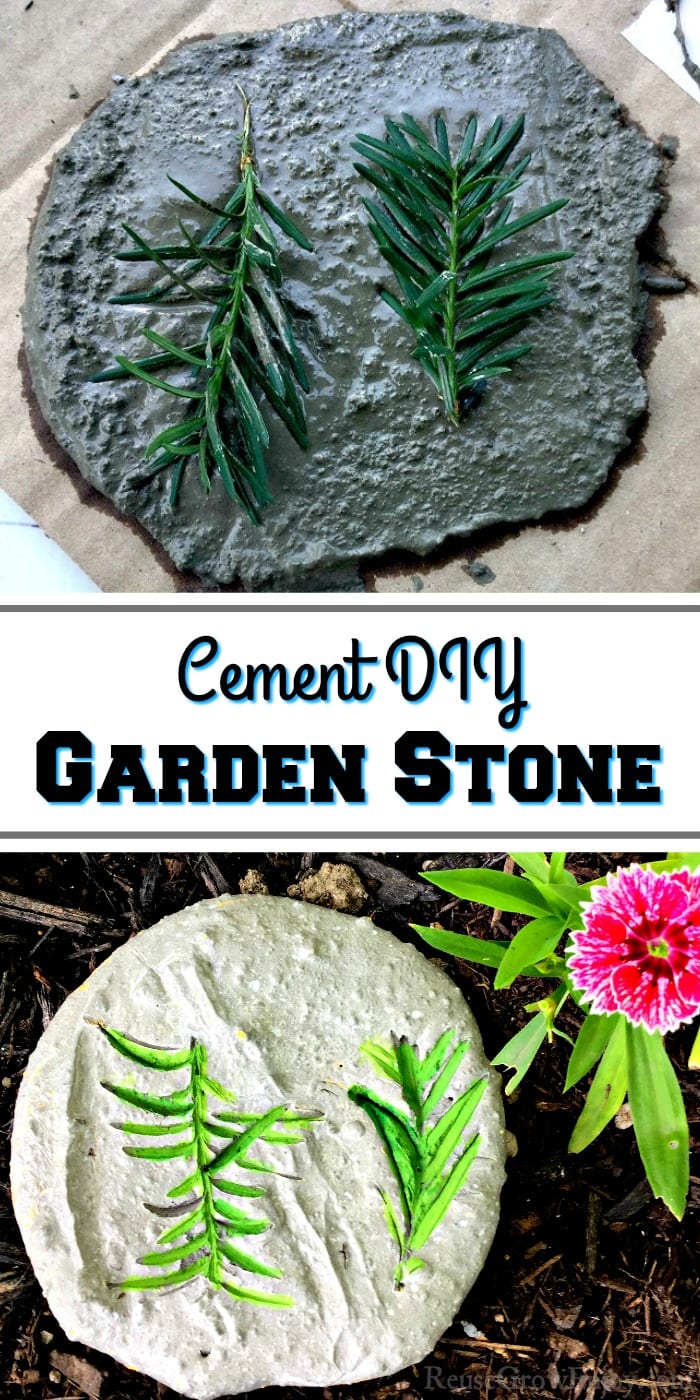 Want to add a garden stone or two to your yard or garden? They can be pricey in the store, but I am going to show you how to make a Cement DIY Garden Stone!