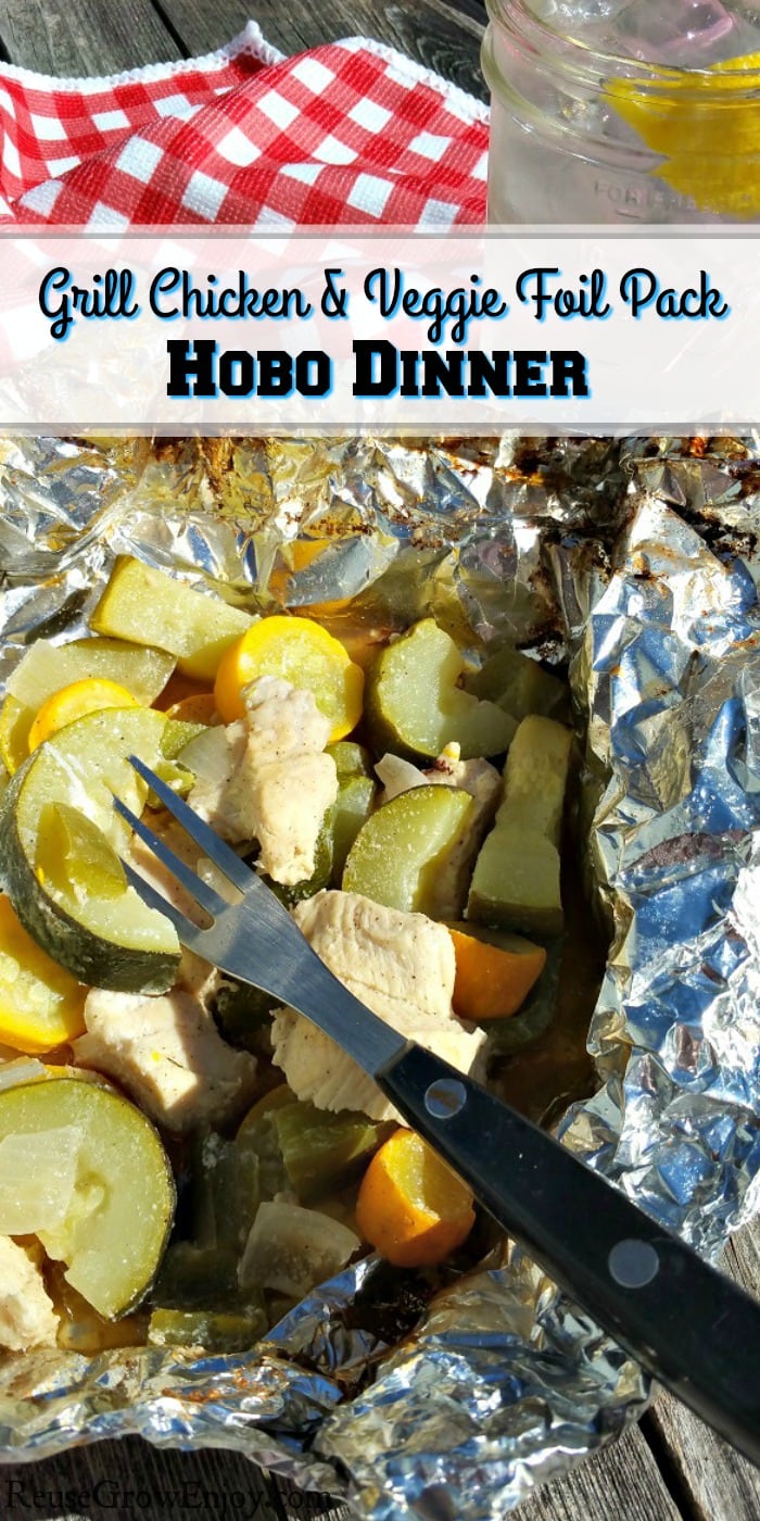 Need a healthy dinner idea? Maybe one that can be cooked at camp? Check out this Chicken And Veggie Foil Pack Hobo Dinner On The Grill!