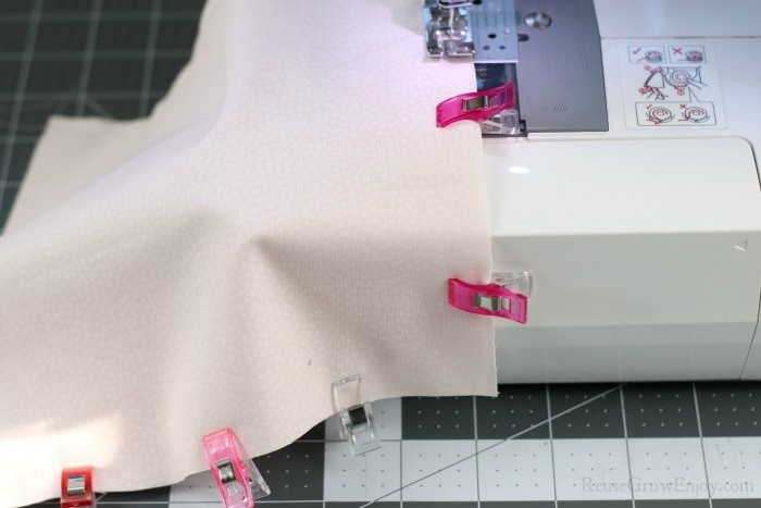 Clip fabric to interfacing