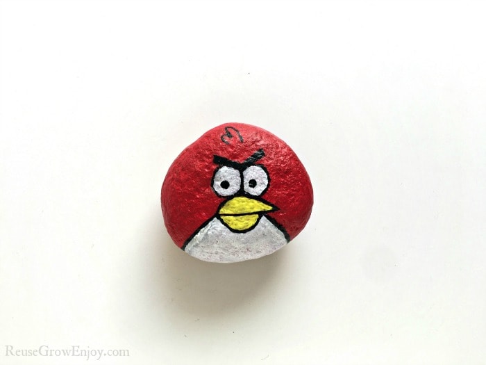 yellow angry bird face paint