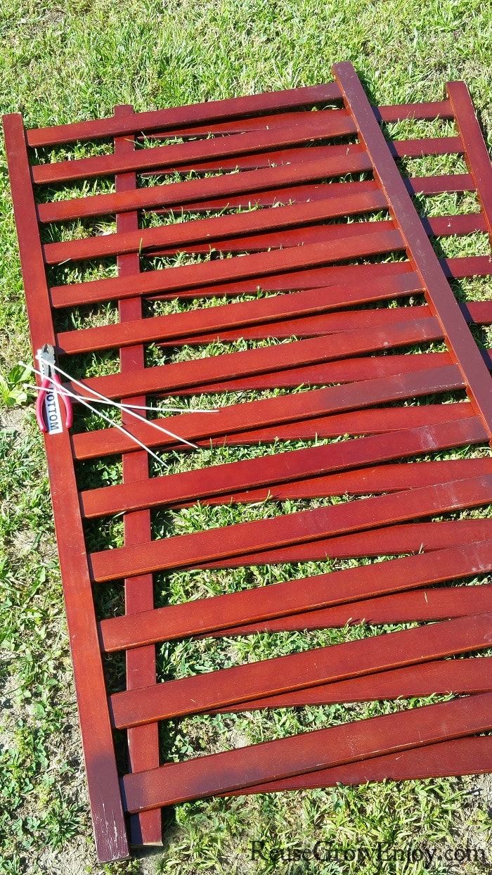 Crib Rails laying on grass