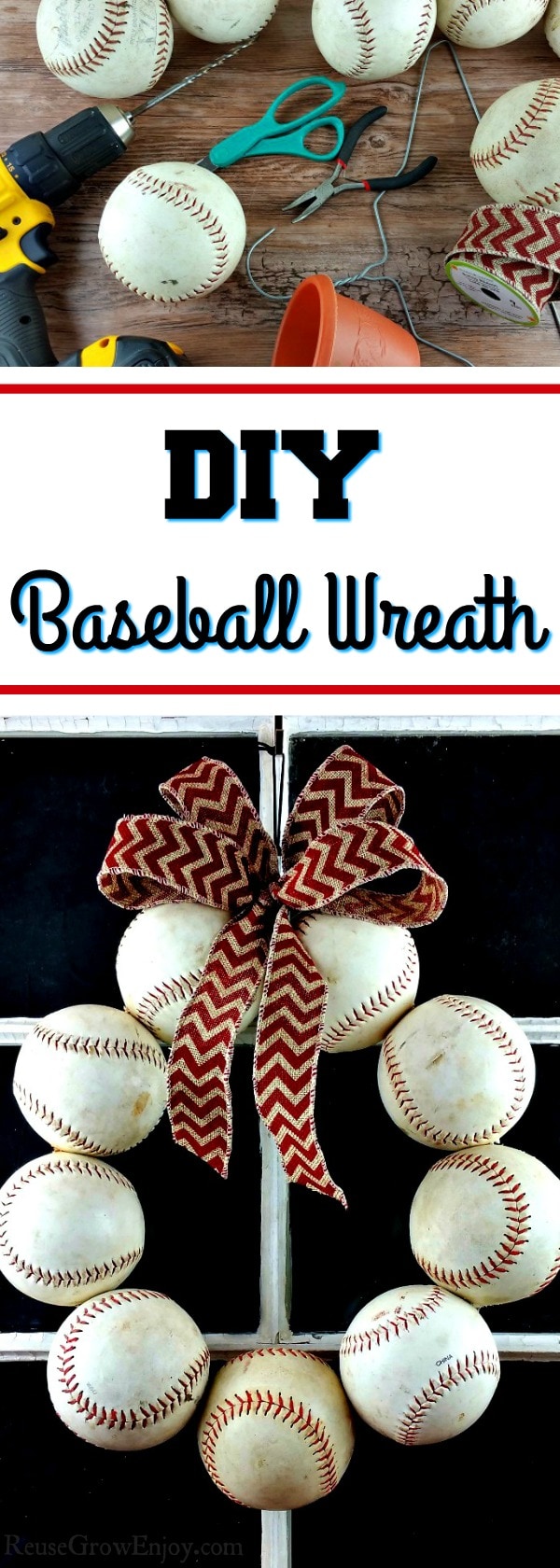 Diy Baseball Wreath Upcycled From Old Balls Reuse Grow Enjoy