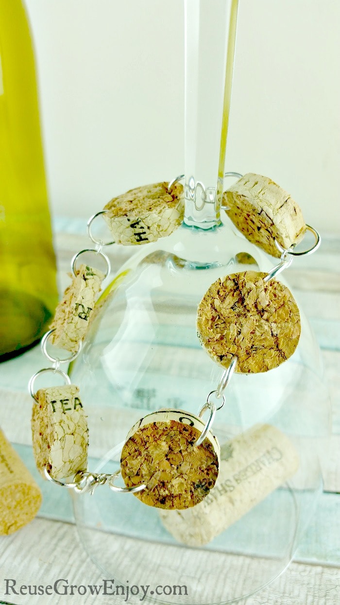 If you like to make your own jewelry, here is a pretty easy one to check out. It is a DIY bracelet made from upcycled wine corks.