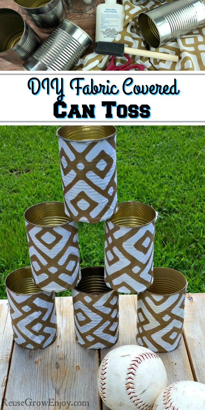 Do you recycle your cans after you are done with them? We do, or we find other ways to use them too! Check out this easy DIY can toss with upcycled cans! Such a fun and easy to make summer and fall game!