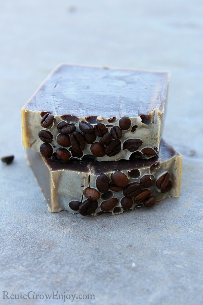 Did you know you can make your own coffee soap right at home? It is a great way to reuse leftover coffee. These also make a great gift idea for any coffee lover!