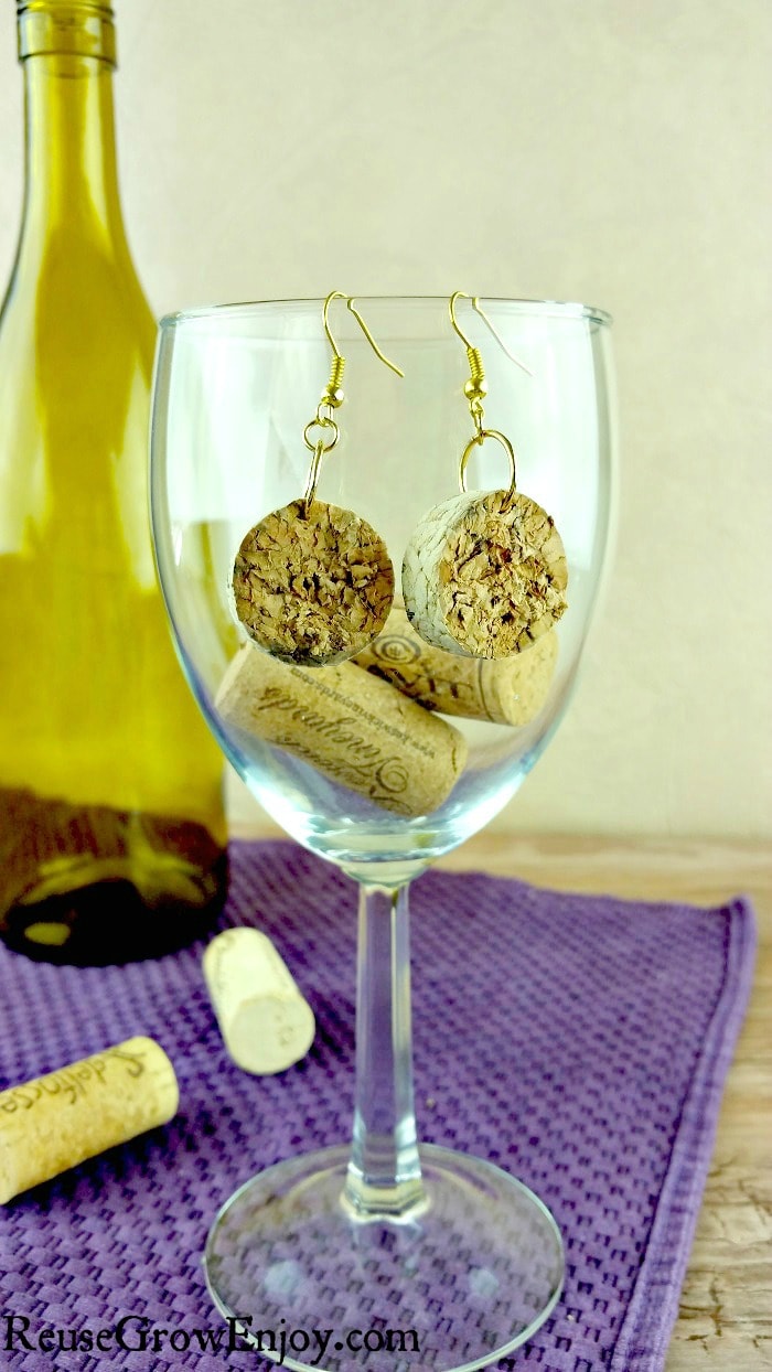 If you have corks kicking around, I have a really cute and easy project for you to try. You can make these DIY cork earrings in just a few minutes!