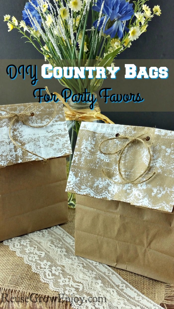 If you have a wedding or party coming up that has a country theme, check out these DIY Country Bags For Party Favors!