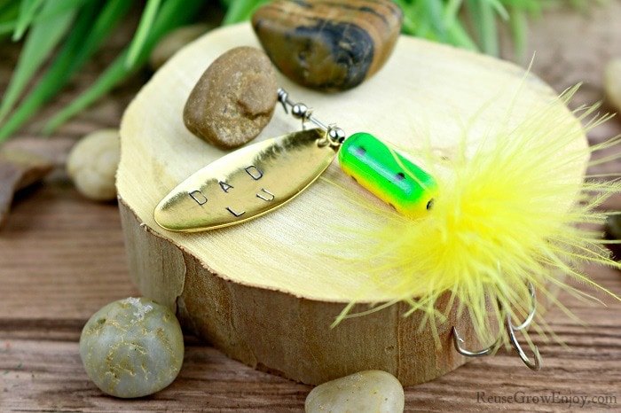 Actual fingerprint Fishing lure, Engraved Fishing lure, Father's