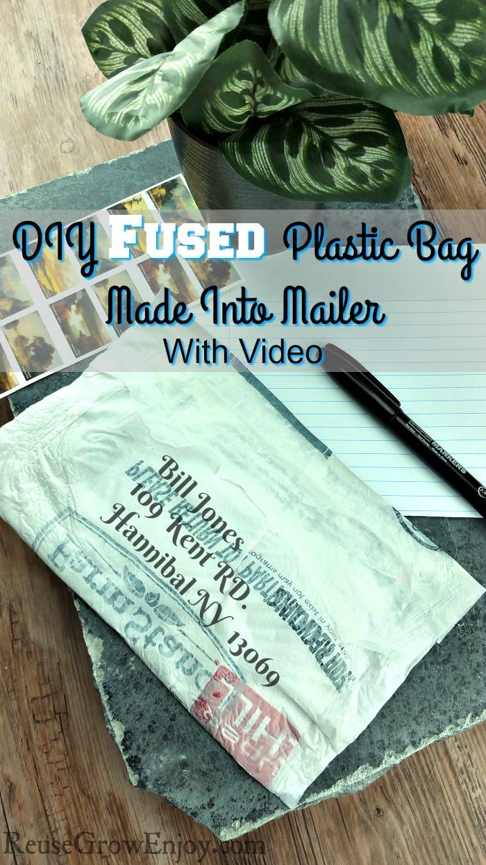 Here is a great way to reuse those plastic bags! You can fuse a plastic bag to make mailers! Easy to do and only takes a few minutes!