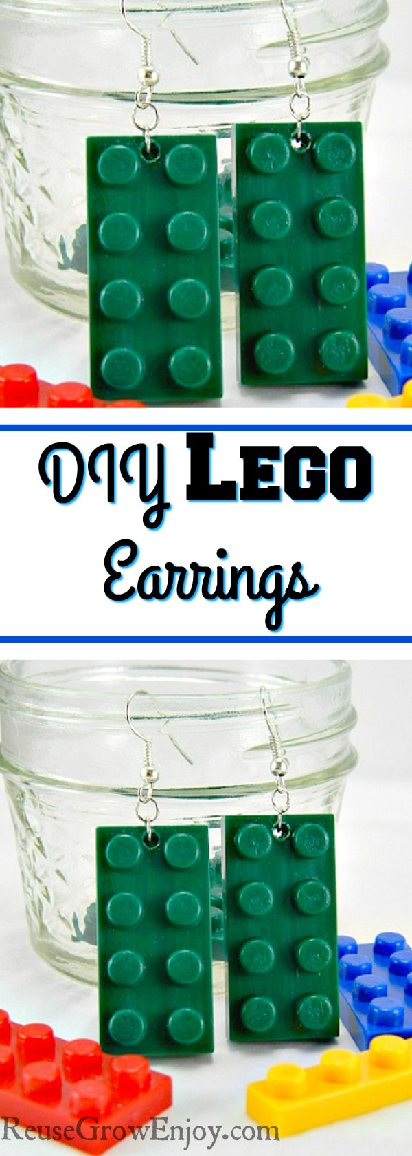 Have some extra Legos kicking around the floor? Check out these cute and easy DIY Lego earrings that are made from upcycled Legos.