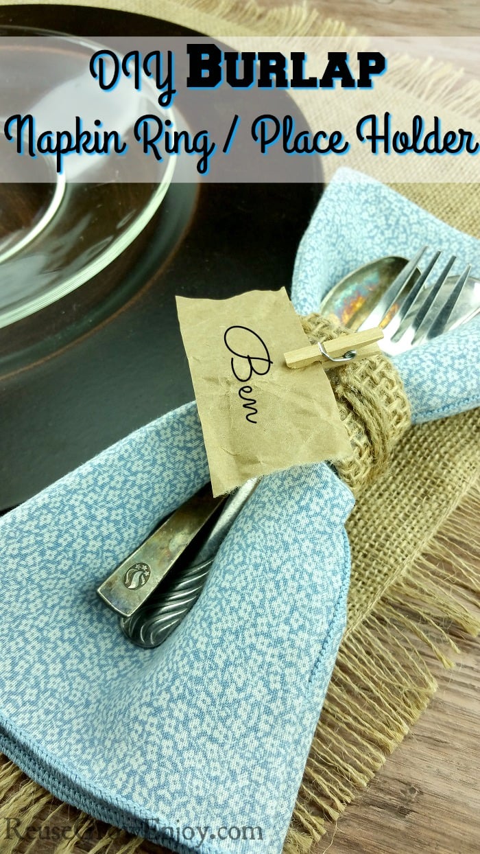 Burlap deals napkin holders