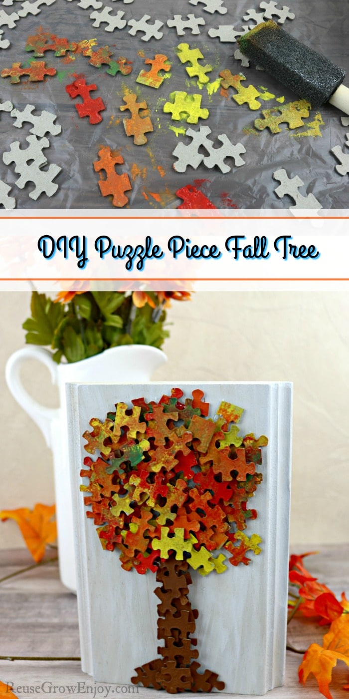 Reuse Puzzle Pieces To Make A Cute Fall Craft - Reuse Grow ...