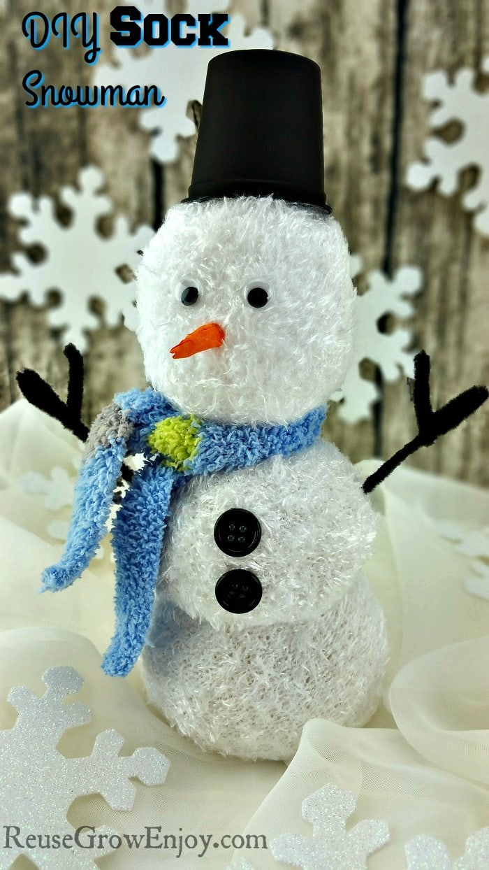 DIY Sock Snowman Craft - Easy! - Reuse Grow Enjoy