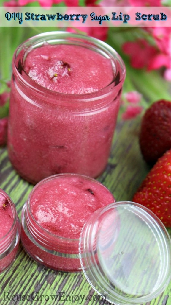 DIY Strawberry Lip Scrub Reuse Grow Enjoy