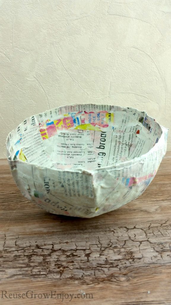 DIY Paper Mache Bowl - Reuse Grow Enjoy