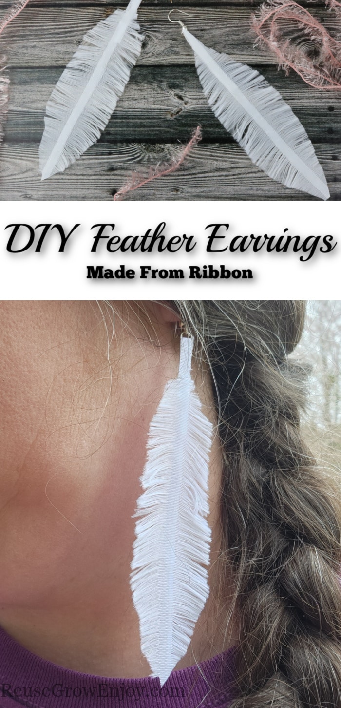 Fake deals feather earrings