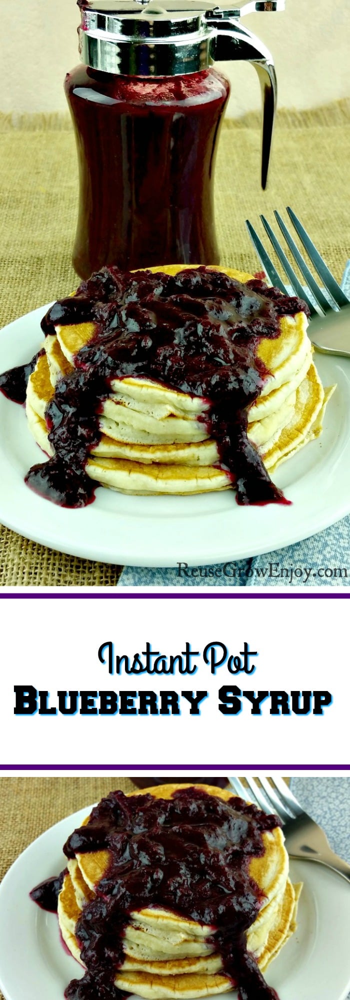 Have a ton of blueberries you need to use up? Check out this recipe for Instant Pot homemade blueberry syrup/sauce. Easy to make and oh so good! Plus it is Paleo and no refind sugar added.