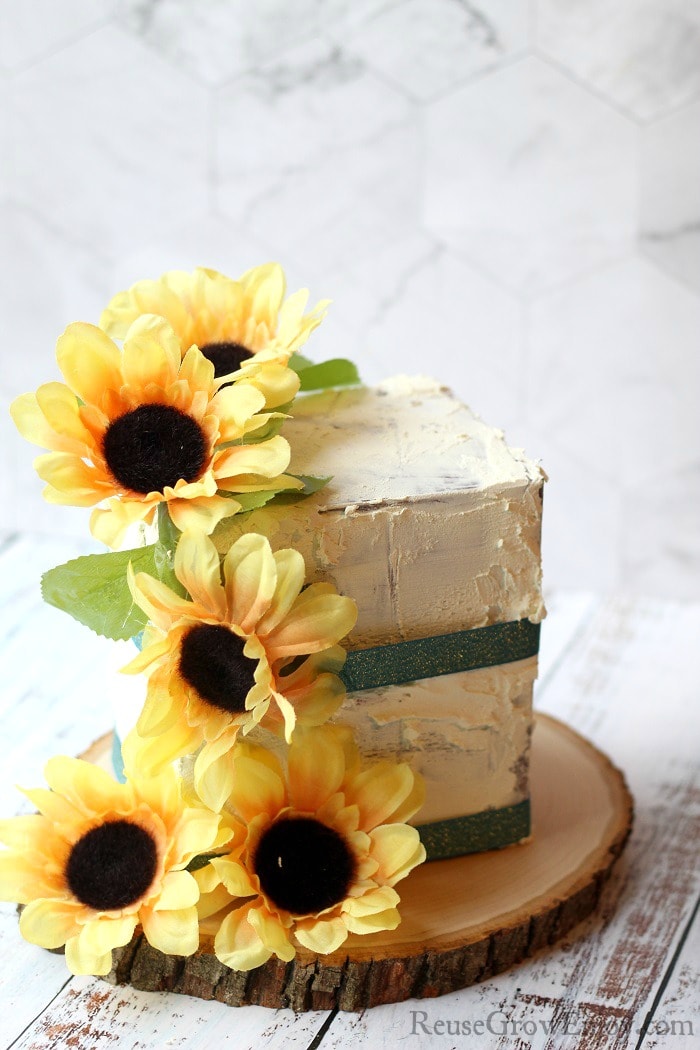 Fake Cake Prop - DIY Sunflower Cake - Reuse Grow Enjoy