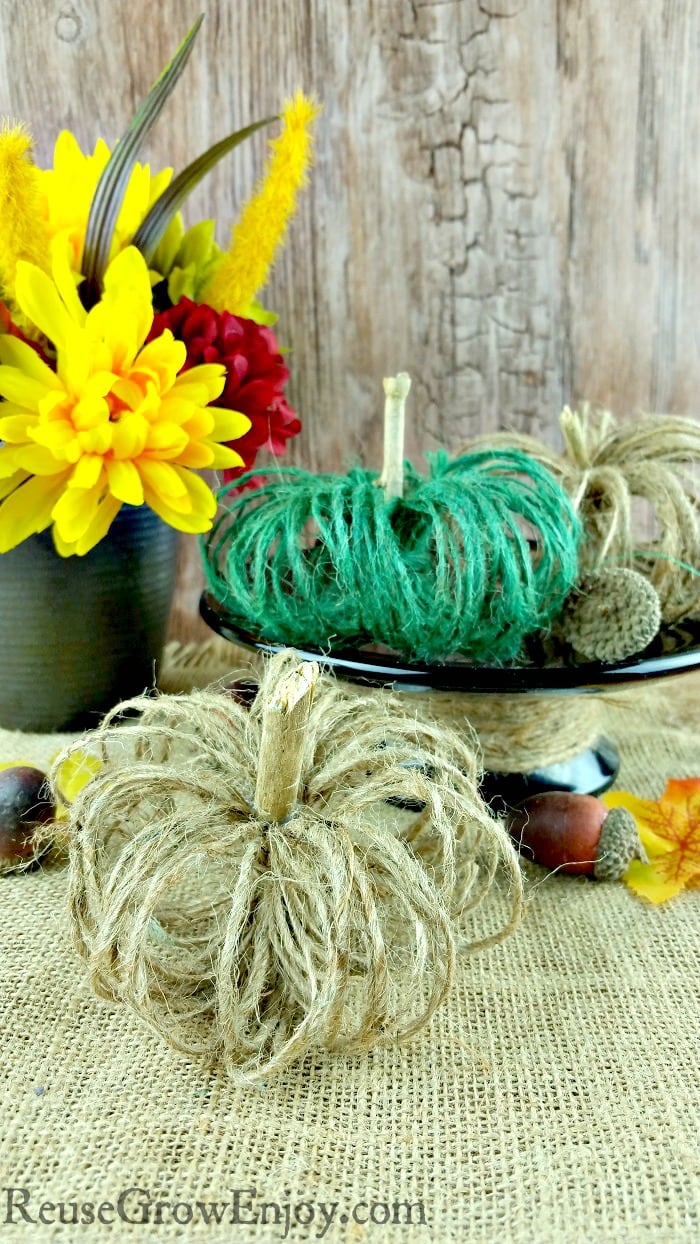 Do you like that rustic country look? Check out this DIY Farmhouse Decor Fall Twine Pumpkin Craft! Great way to get that fall country feel in the home.