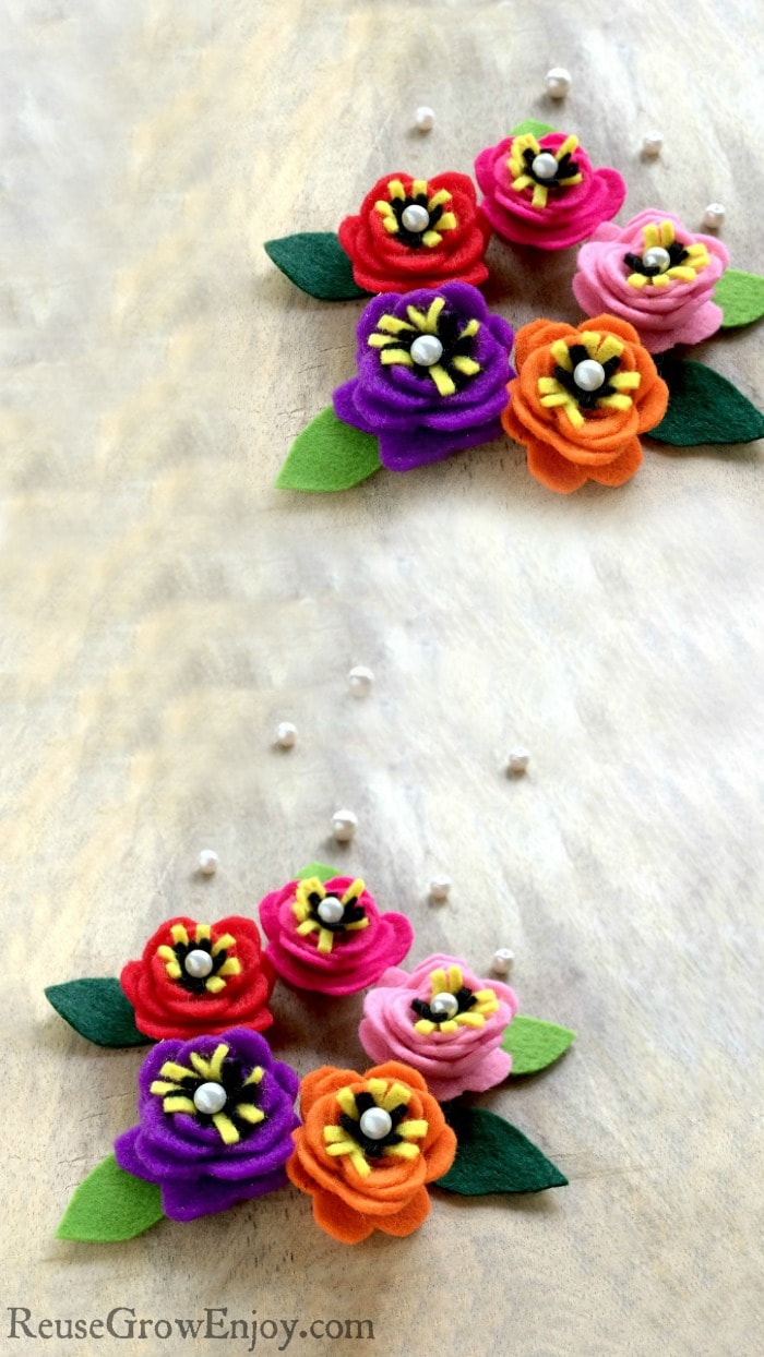 DIY Felt Flowers - Reuse Grow Enjoy