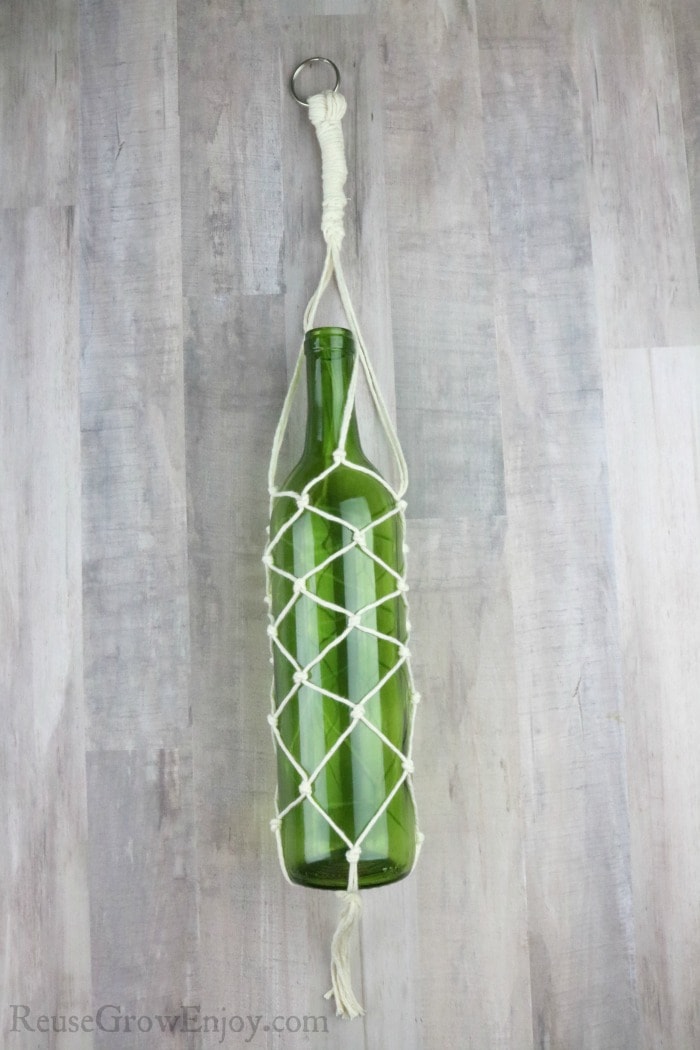 Finished Hanging Bottle Vase