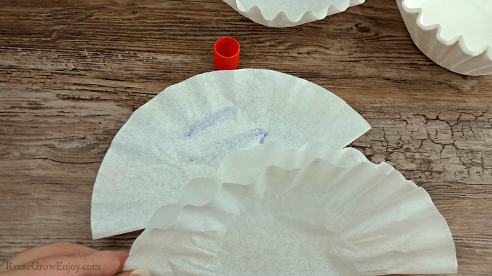 Glue folded filter to folded filter