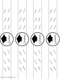 Printable Graduation Water Bottle Label - Reuse Grow Enjoy