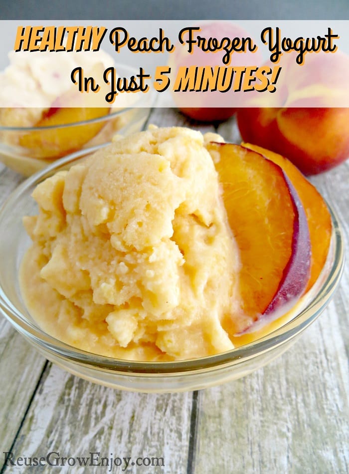 Healthy Peach Frozen Yogurt In Just 5 Minutes