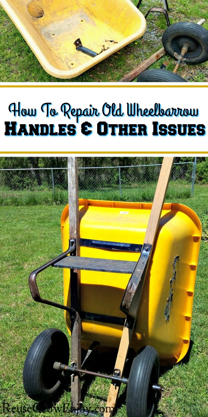Do you have an old wheelbarrow that is falling apart but don't want to spend big bucks on a new one? I am going to show you How To Repair Old Wheelbarrow Handles & Other Issues!