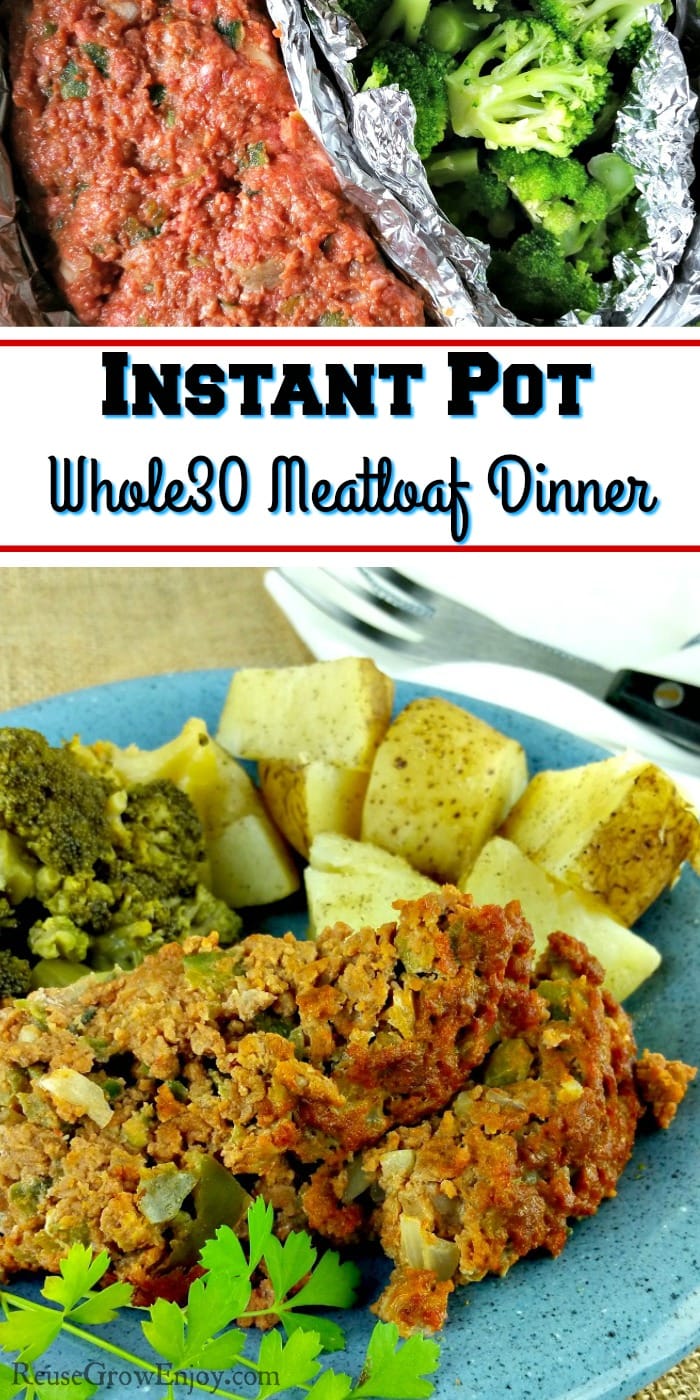 Doing Whole30 and looking for an Instant Pot Whole30 meatloaf recipe to try? I have one for you! Check out this Instant Pot Whole30 Meatloaf Dinner recipe!