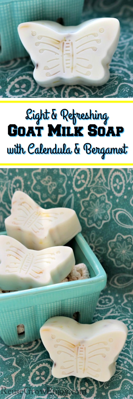 Who is ready to make some soap?? Check out this easy to make Springtime Light & Refreshing Goat Milk Soap with Calendula & Bergamot!