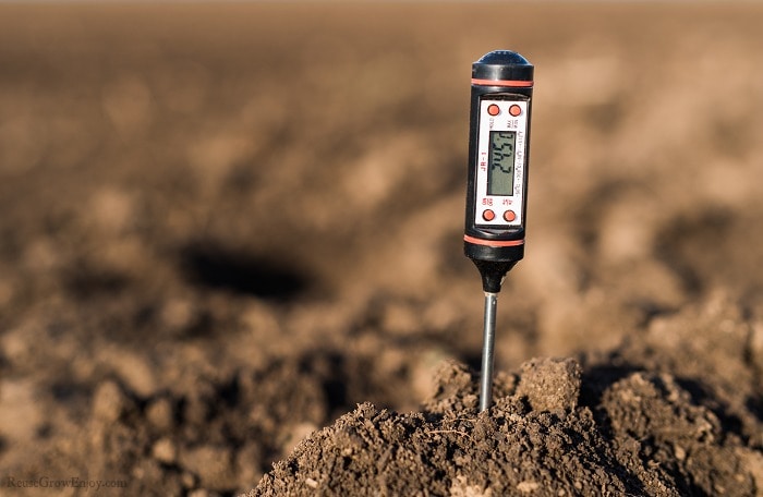 Meter sticking into the soil