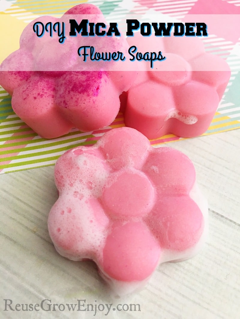 Have you been wanting to try mica powder soap making? I will show you how to make these flower soaps using mica powder!