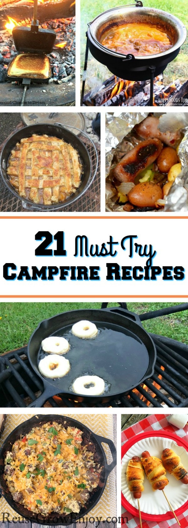 Taking a camping trip and wondering what recipes for camping are good to try? Check out these 21 must try campfire recipes to give you some ideas.