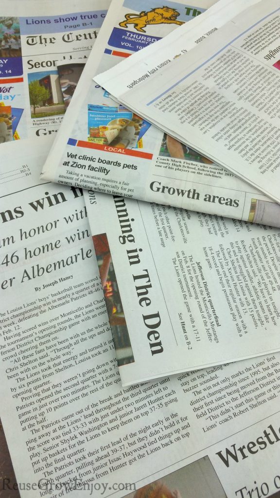 11+ Ways To Use Newspaper After You Are Done Reading Reuse Grow Enjoy