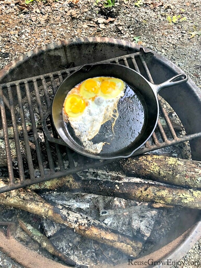 Open Fire Cooking Techniques with Iron Skillet~~ Breakfast 