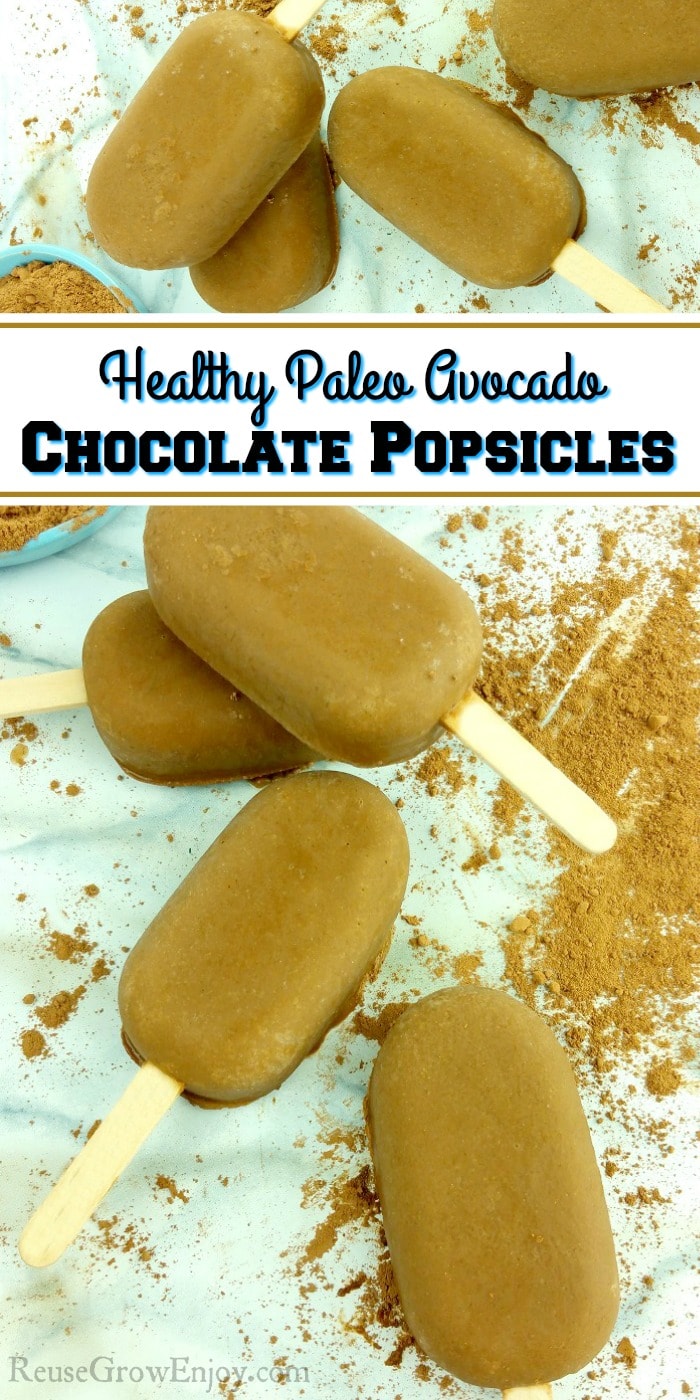 Love a frozen treat? If you want a healthy option, one you can have on the Paleo & low carb diet, try these Healthy Paleo Avocado Chocolate Popsicles!