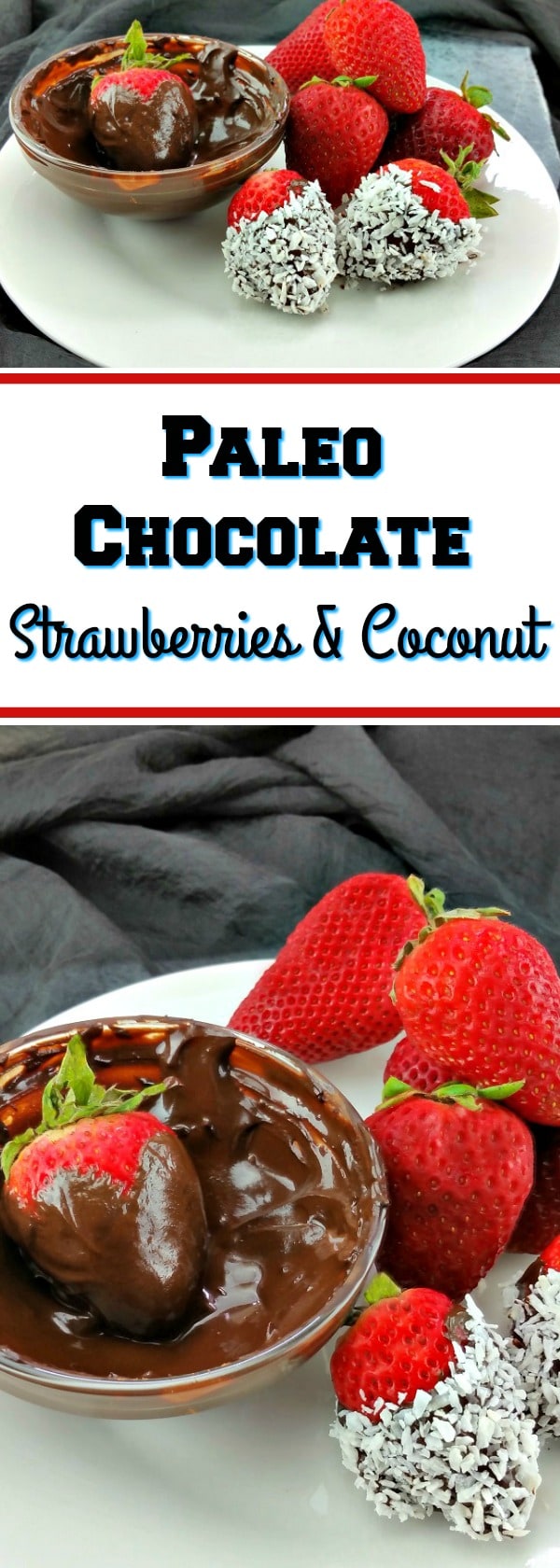 If you are eating Paleo and looking for a new treat to try, you will fall in love with this recipe. It is Paleo chocolate covered strawberries with coconut!